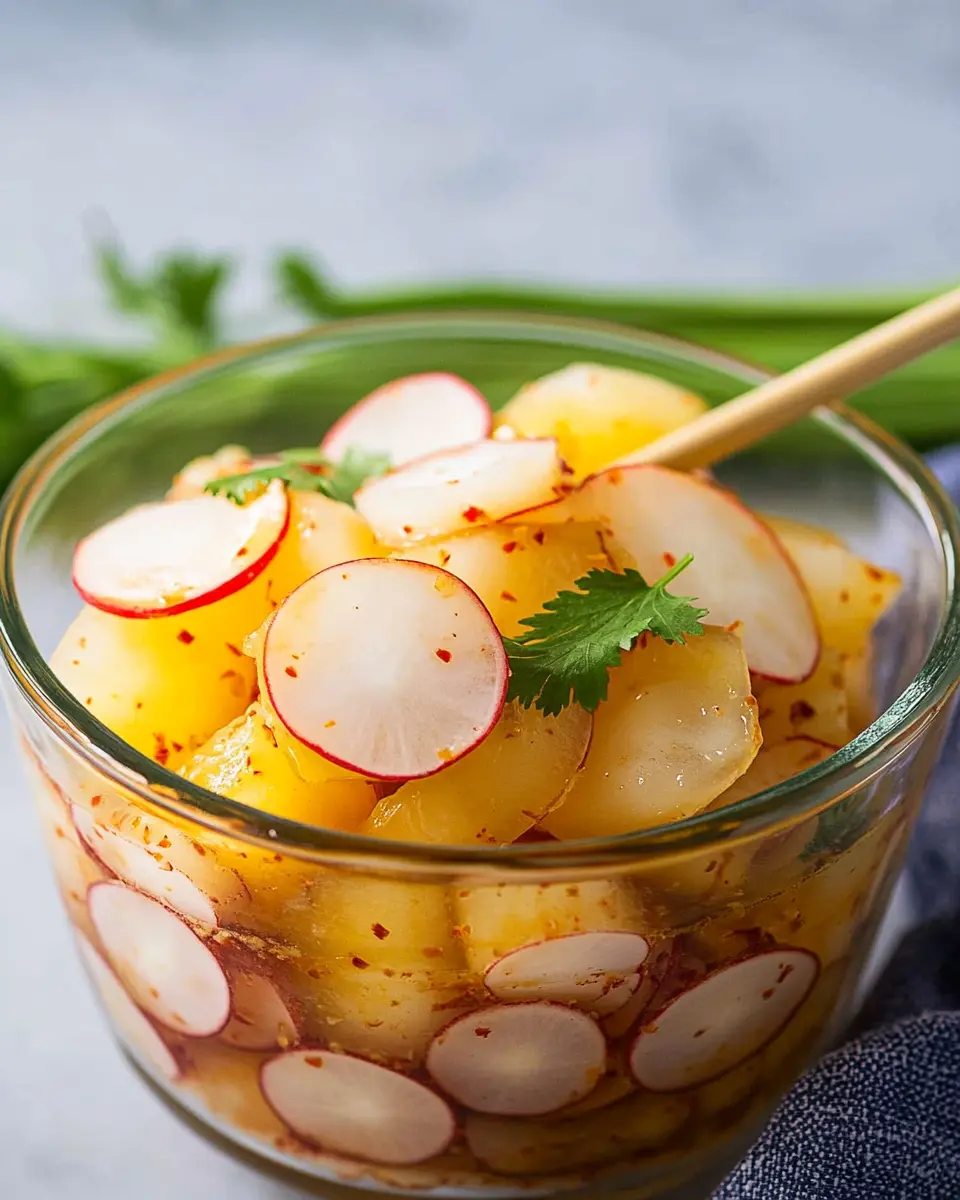 Korean Pickled Radish (aka Pickled Daikon Radish) First Image First Image