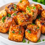 Air Fryer Honey Garlic Salmon Bites First Image First Image