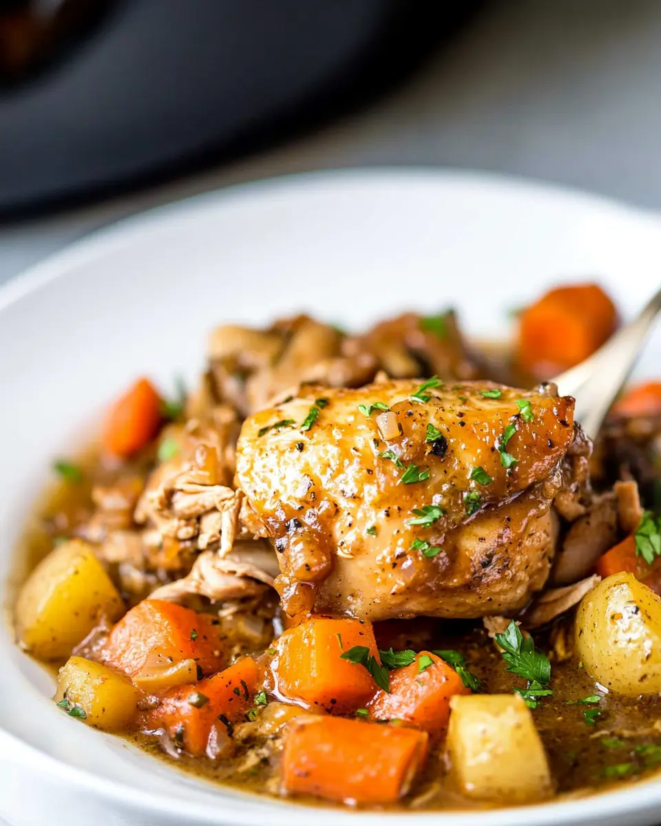 Crockpot Chicken Thigh Pot Roast First Image First Image