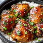 Crockpot Sticky Honey Garlic Chicken Thighs First Image First Image