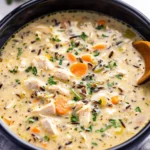 Crockpot Chicken & Wild Rice Soup First Image First Image