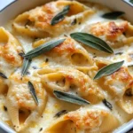 Pumpkin & Gouda Stuffed Shells With Brown Butter & Sage Alfredo Sauce First Image First Image