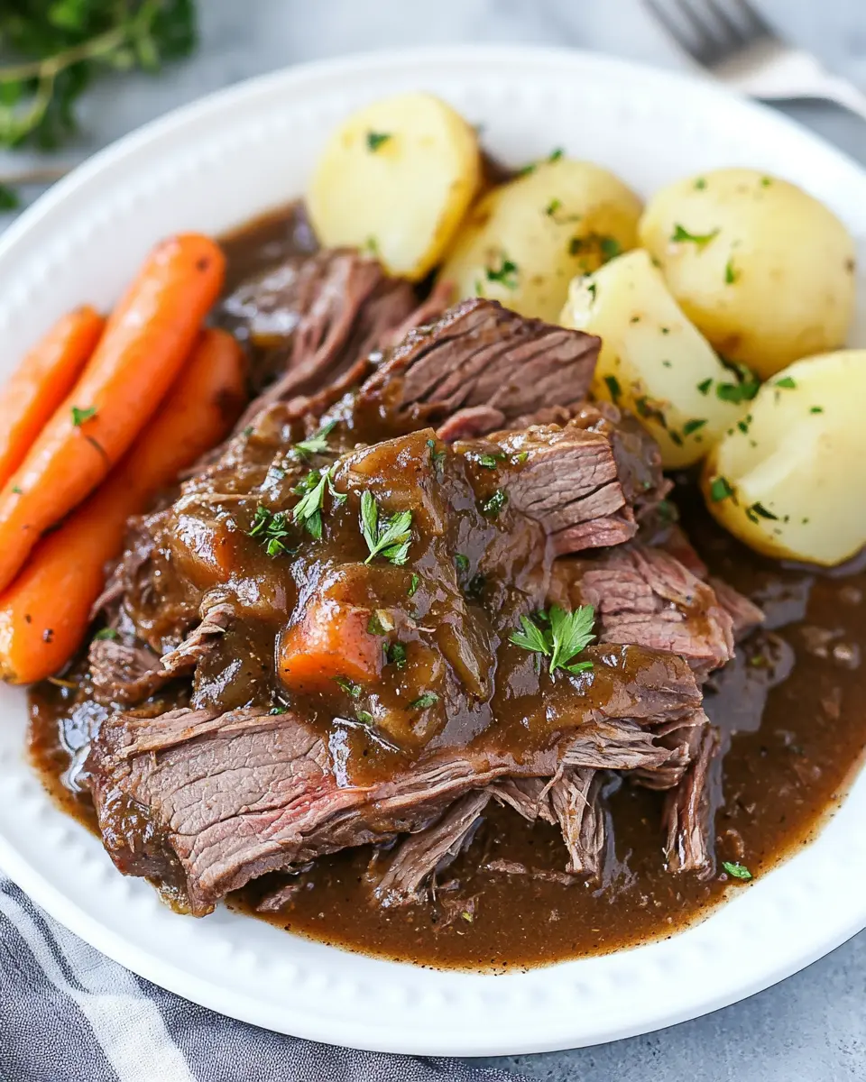 Healthy Mississippi Pot Roast with Beef Gravy First Image First Image