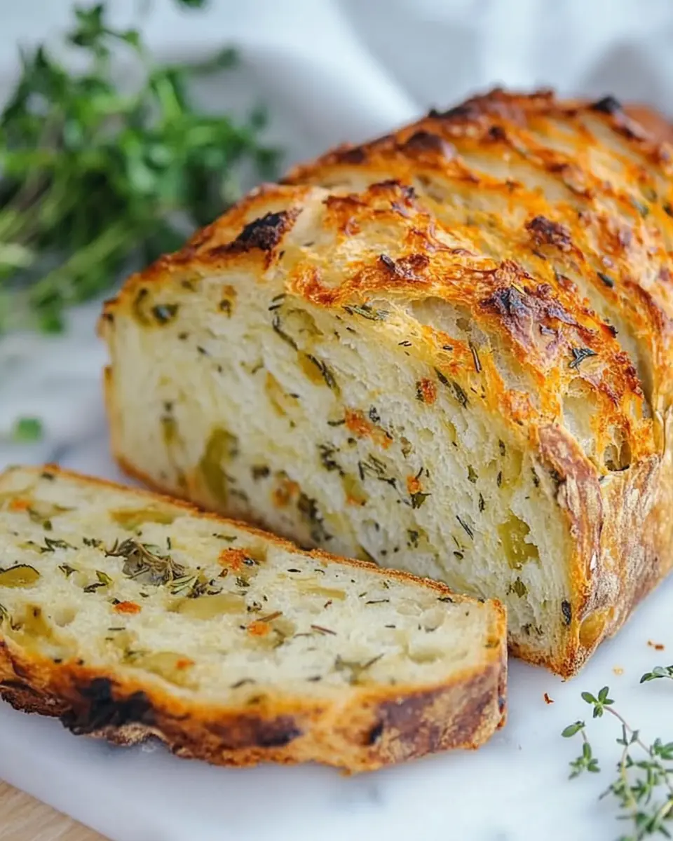 Italian Herbs & Cheese Artisan Sourdough Bread First Image First Image