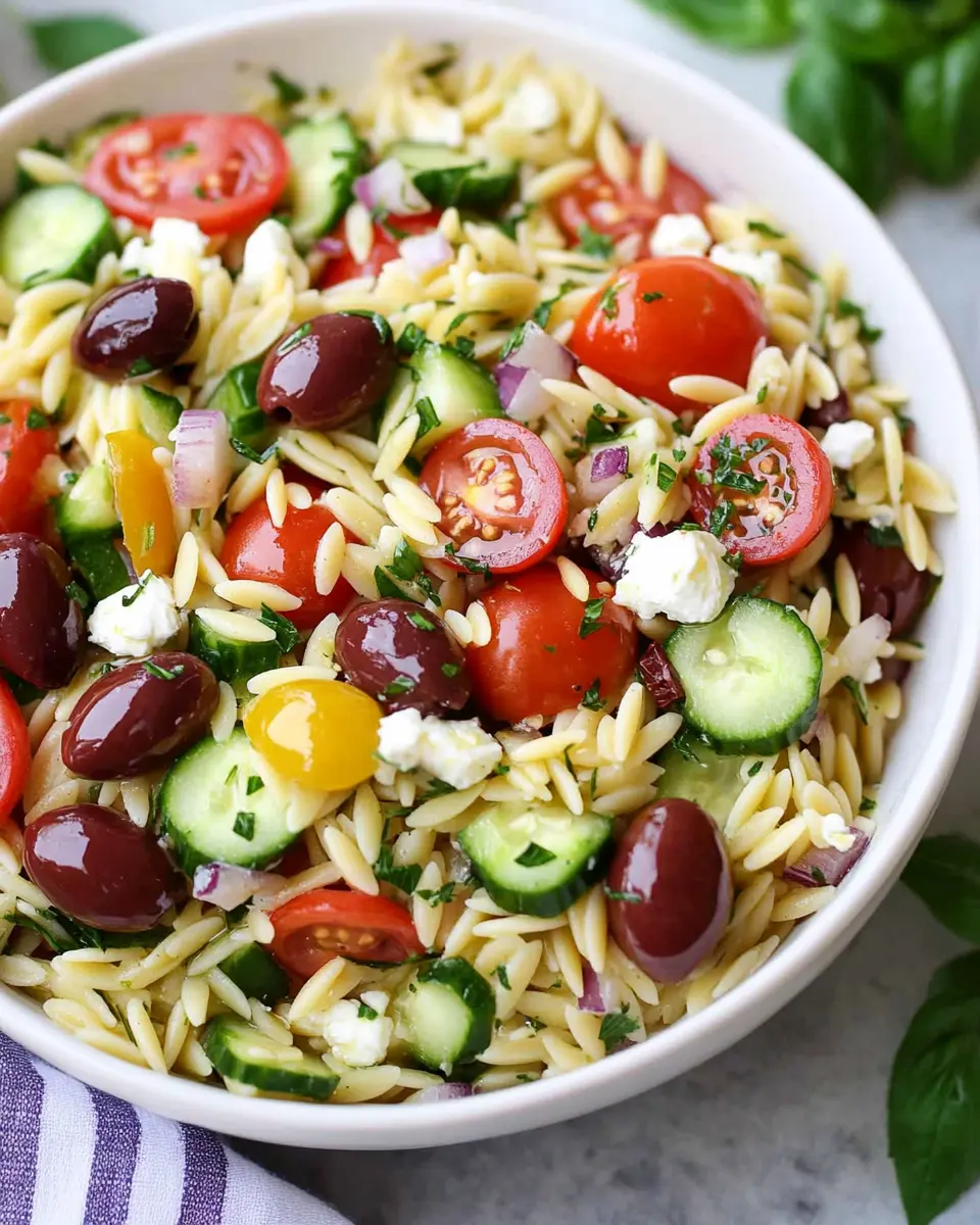 Mediterranean Orzo Salad First Image First Image
