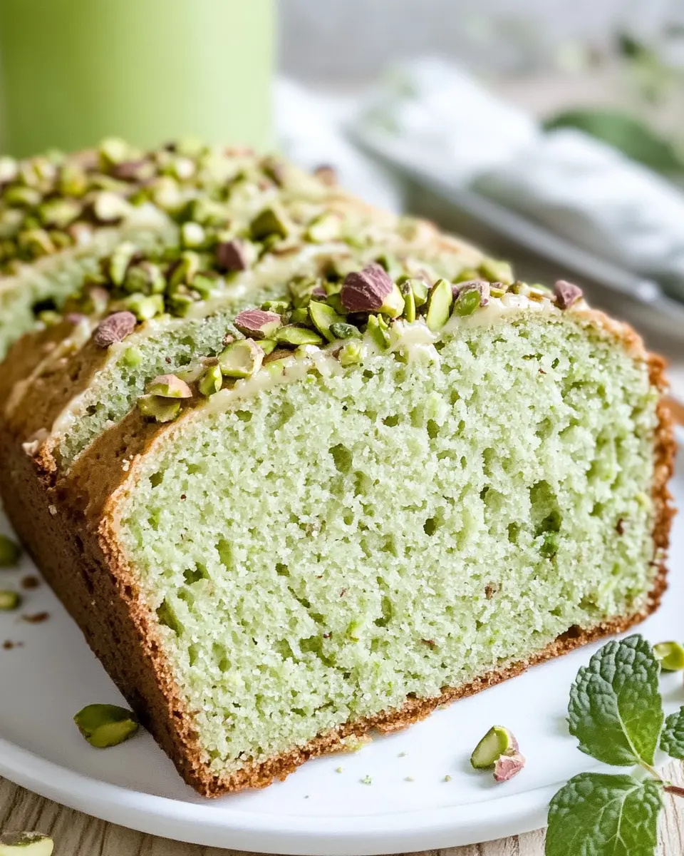 Pistachio Pudding Bread First Image First Image