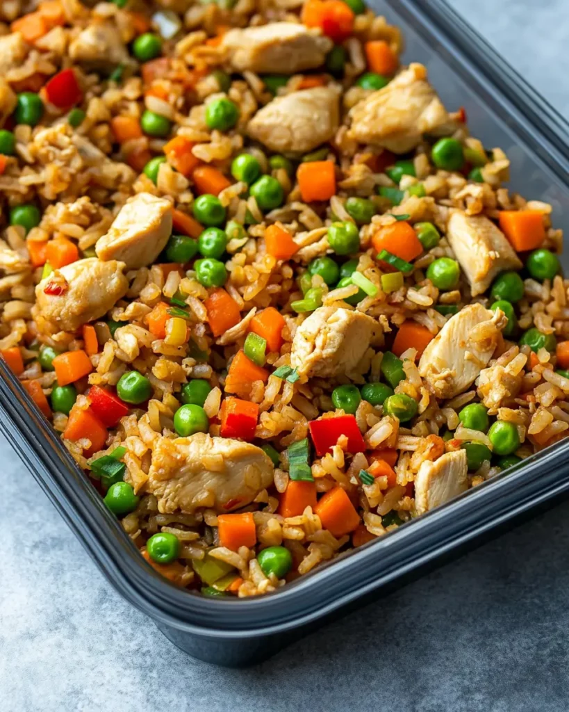 Healthy Chicken & Veggie Fried Rice Meal-Prep First Image First Image