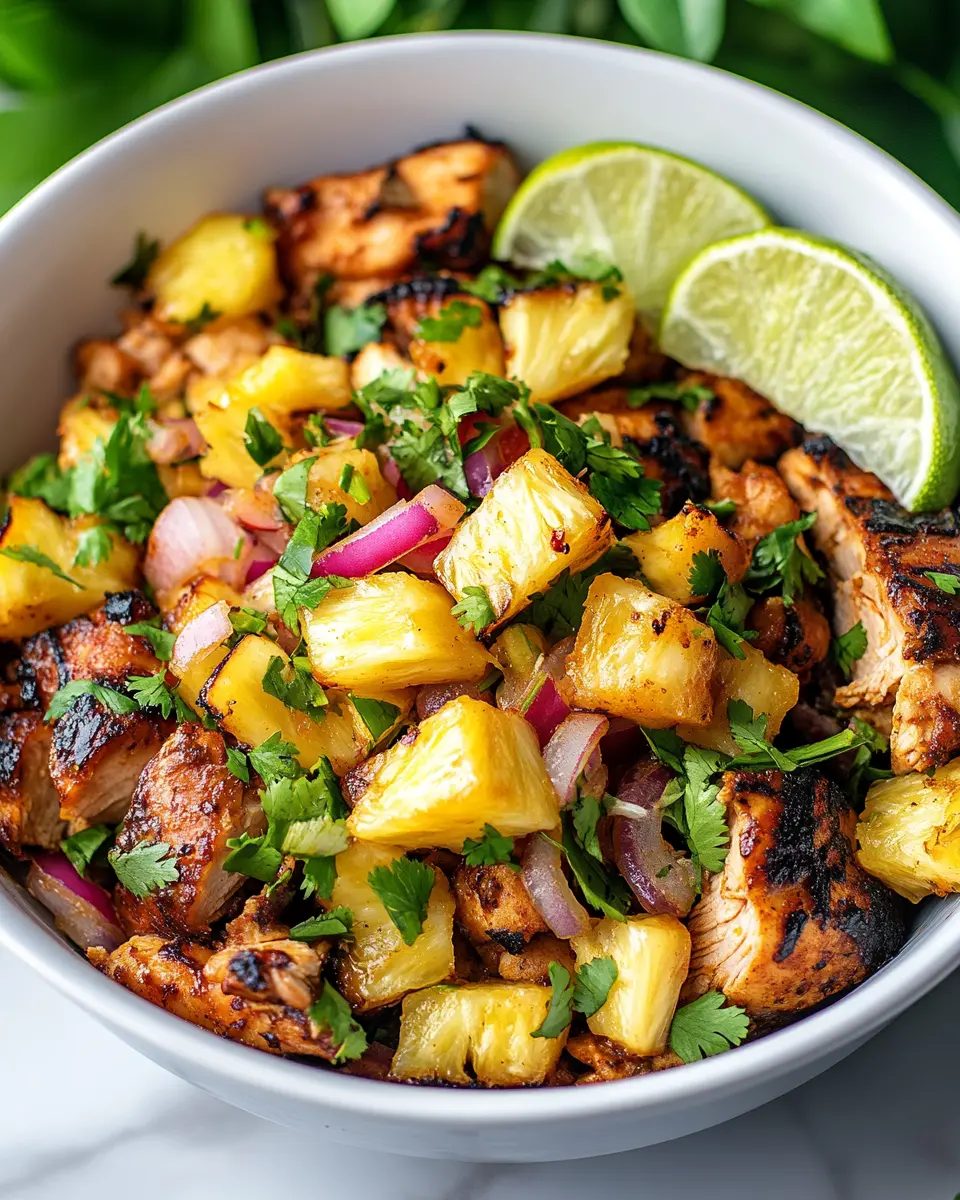 Jerk Chicken Bowl with Pineapple Salsa First Image First Image