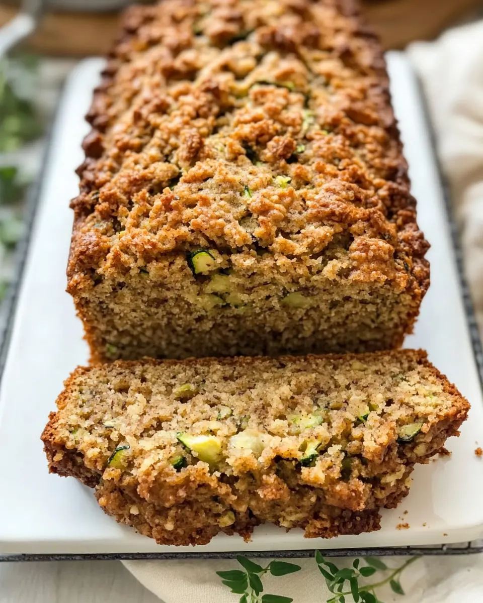 Easy Sourdough Zucchini Bread Recipe with Streusel Topping First Image First Image