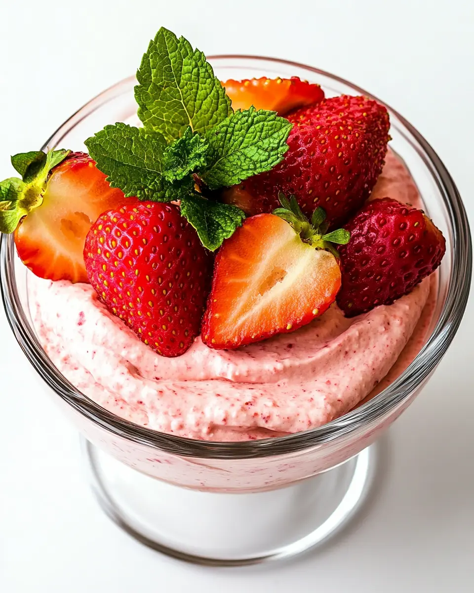 Strawberry Cottage Cheese Mousse First Image First Image