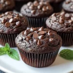 Double Chocolate Zucchini Muffins First Image First Image