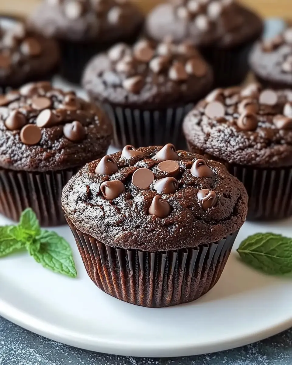 Double Chocolate Zucchini Muffins First Image First Image