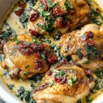 Crockpot Creamy Tuscan Chicken Thighs First Image First Image