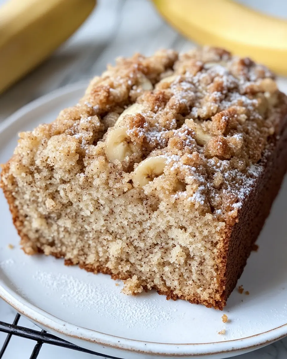 Easy Sourdough Banana Bread with Streusel Topping First Image First Image