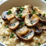 Creamy Vegan Mushroom Risotto First Image First Image