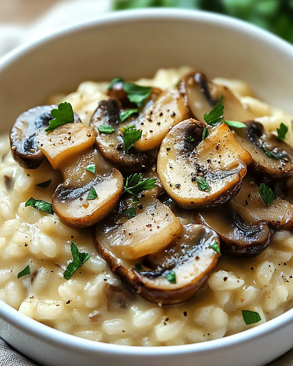 Creamy Vegan Mushroom Risotto First Image First Image