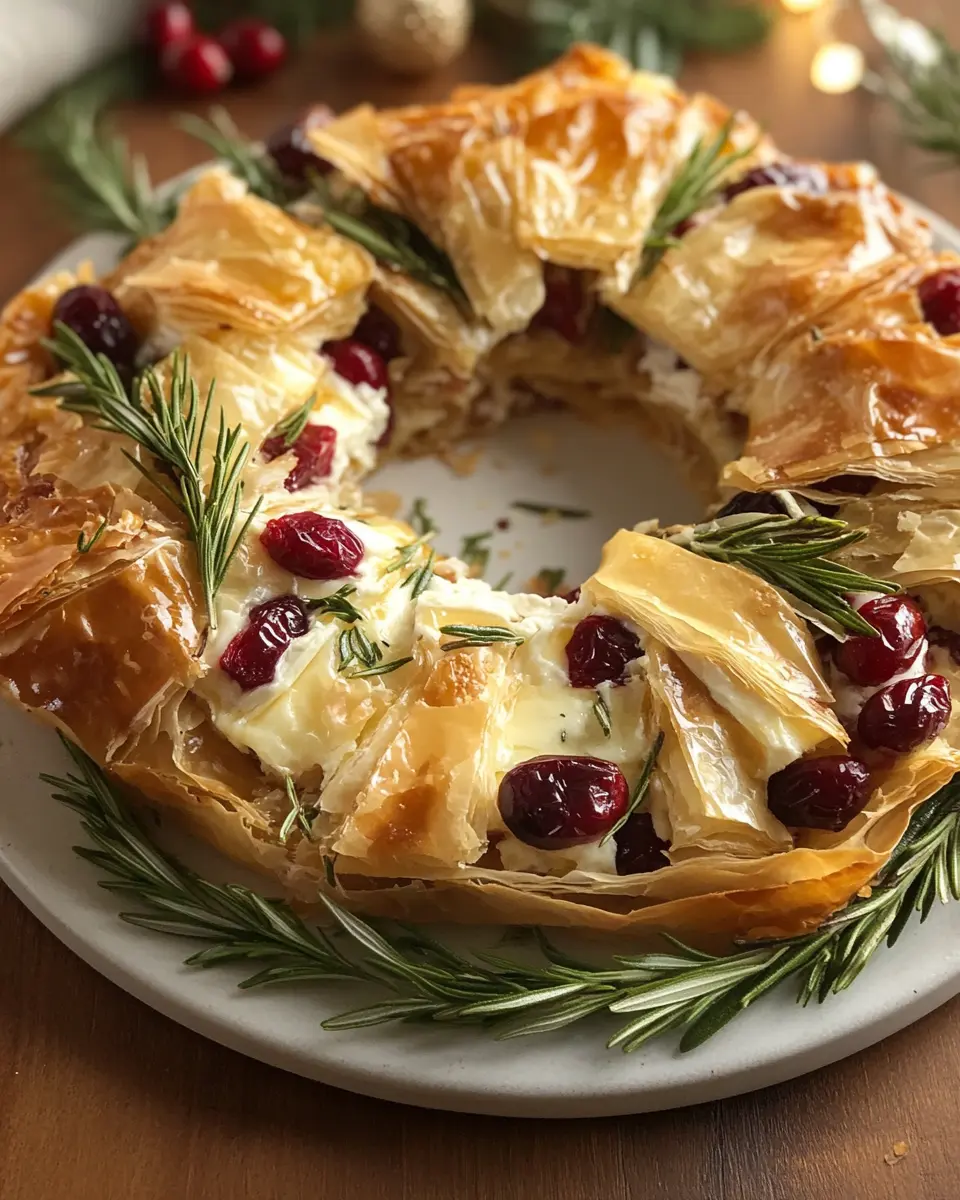 Baked Brie Phyllo Wreath First Image First Image