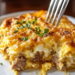Sausage, Egg, and Cream Cheese Hashbrown Casserole First Image First Image