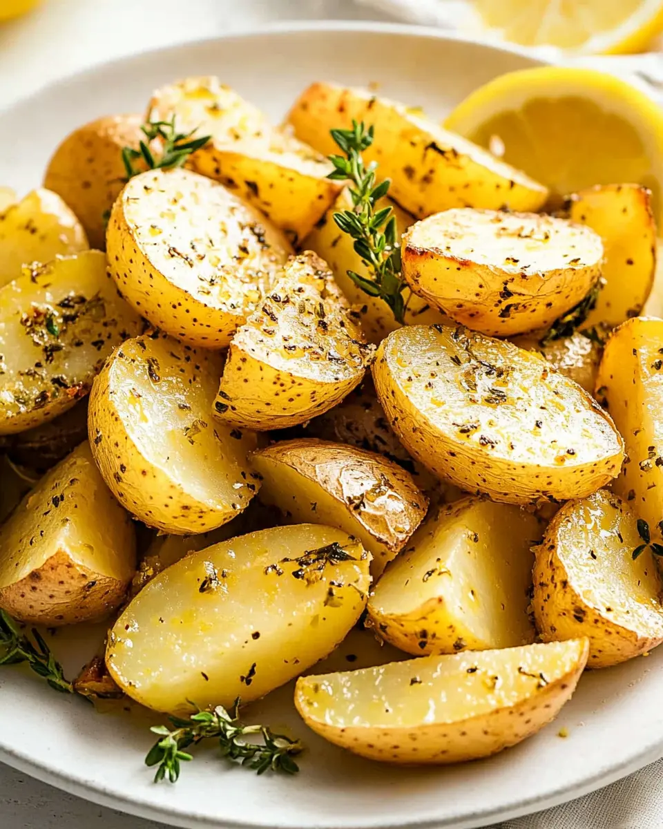 Greek-Style Lemon Potatoes with Garlic and Oregano First Image First Image