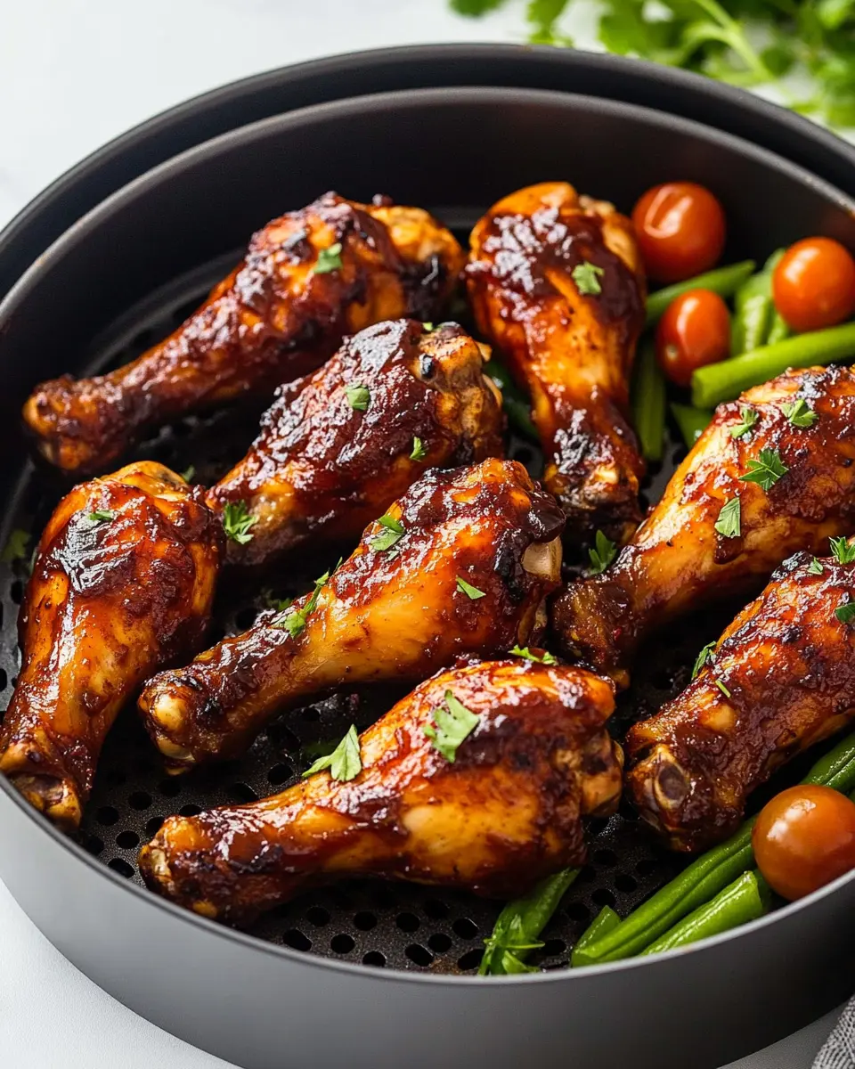 Air Fryer BBQ Chicken Drumsticks First Image First Image