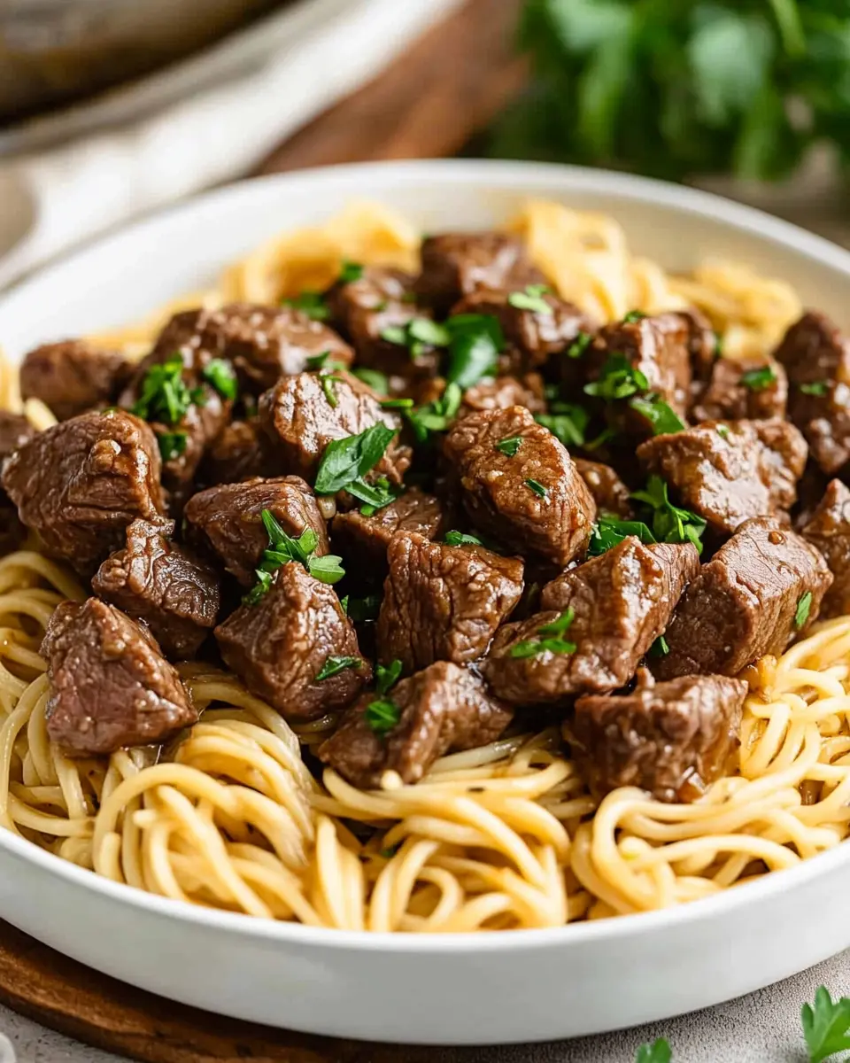 Beef Tips and Noodles First Image First Image