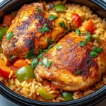 Dump and Go Crockpot Cajun Chicken and Rice First Image First Image