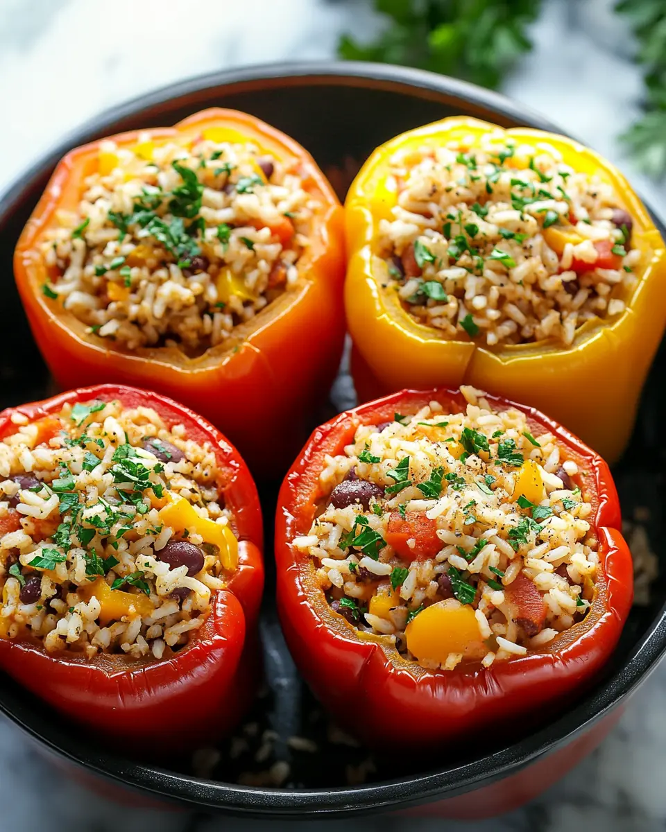 Dump and Go Crockpot Stuffed Bell Peppers First Image First Image