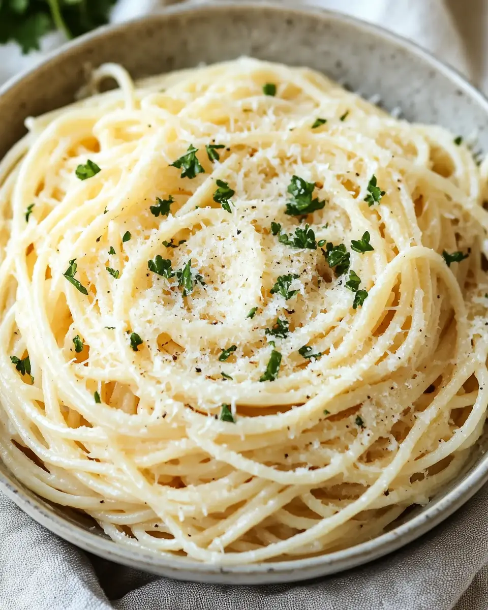 One Pot Garlic Parmesan Spaghetti First Image First Image