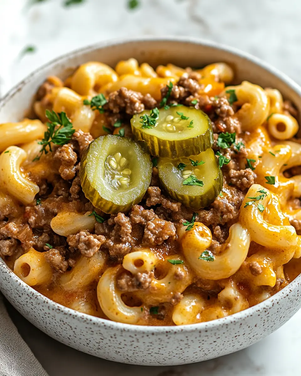 One Pot Cheeseburger Pasta First Image First Image