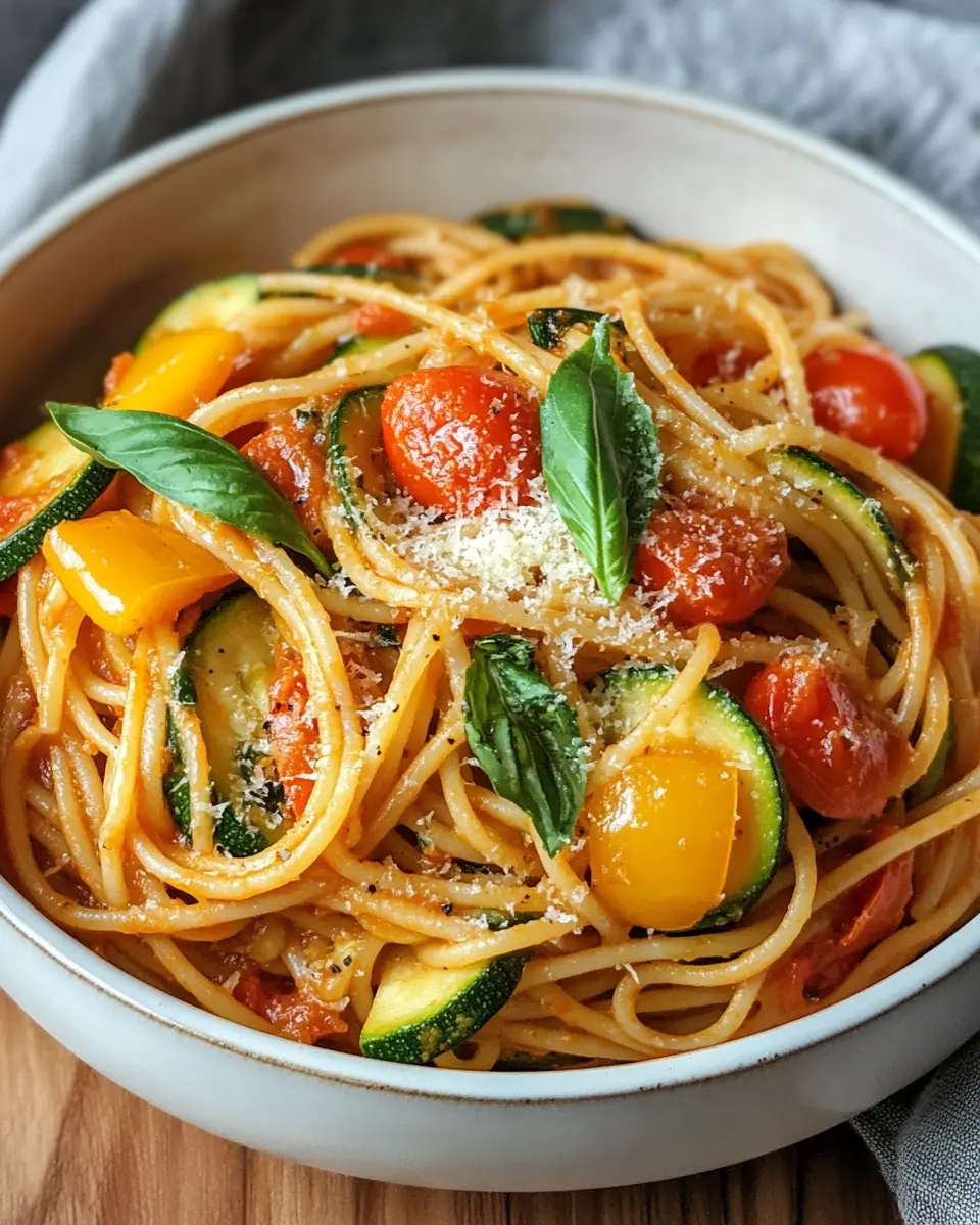One Pot Veggie Spaghetti First Image First Image