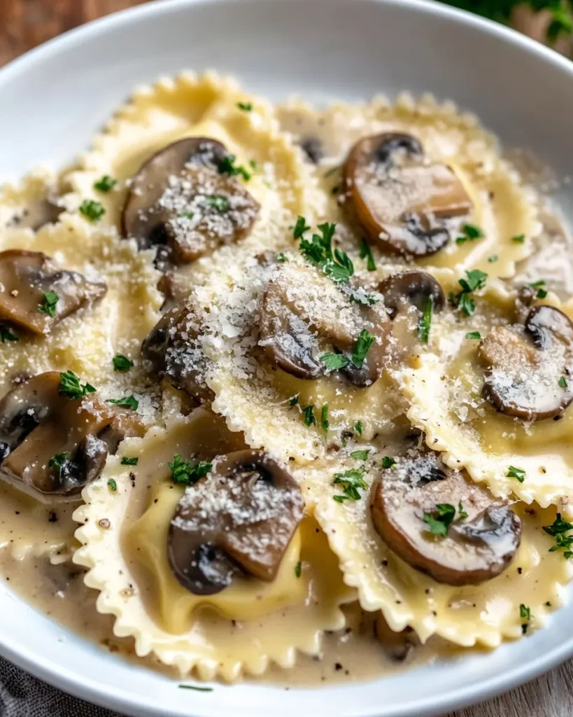 Ravioli in Creamy Mushroom Sauce First Image First Image