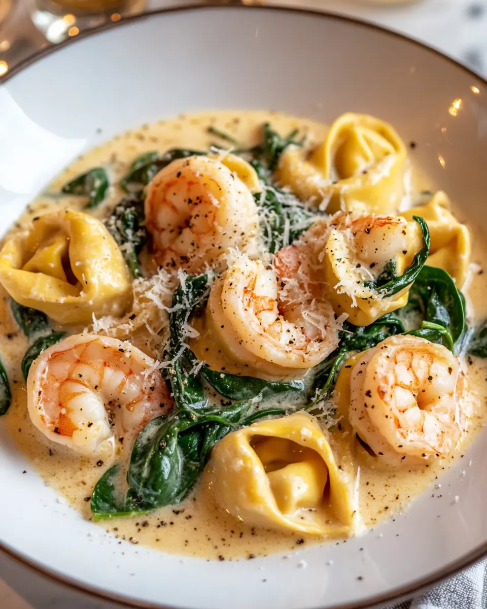 Creamy Shrimp and Spinach Tortellini First Image First Image