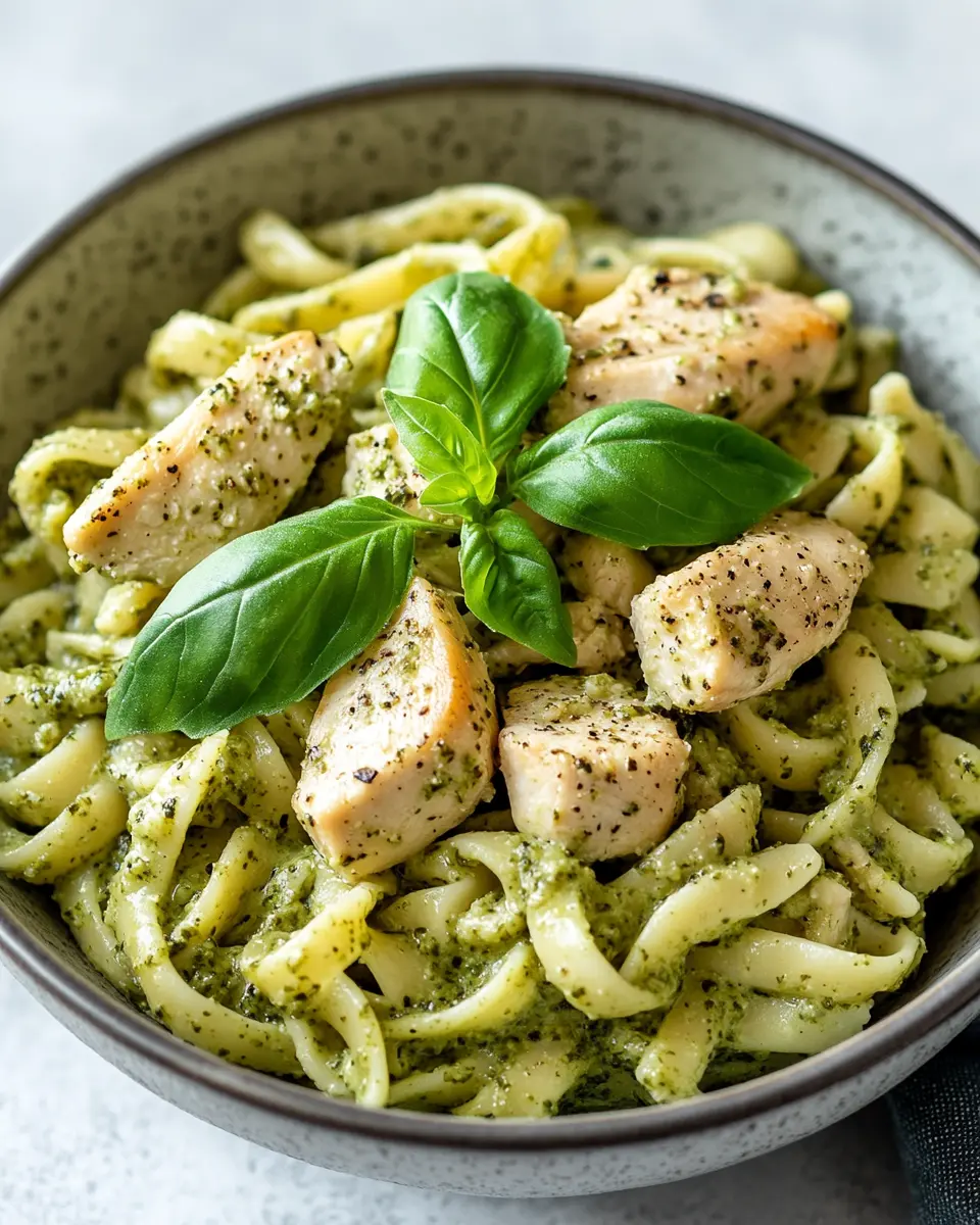 One Pot Creamy Pesto Chicken Pasta First Image First Image