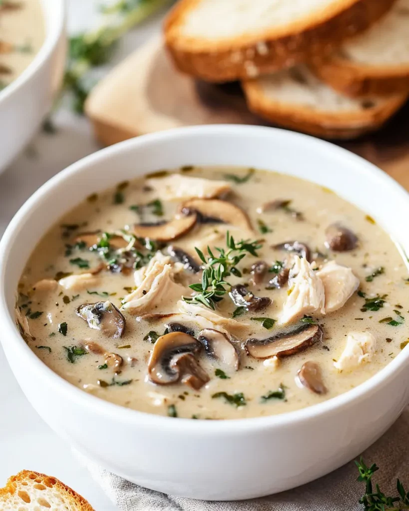 Easy Rotisserie Chicken and Mushroom Soup First Image First Image
