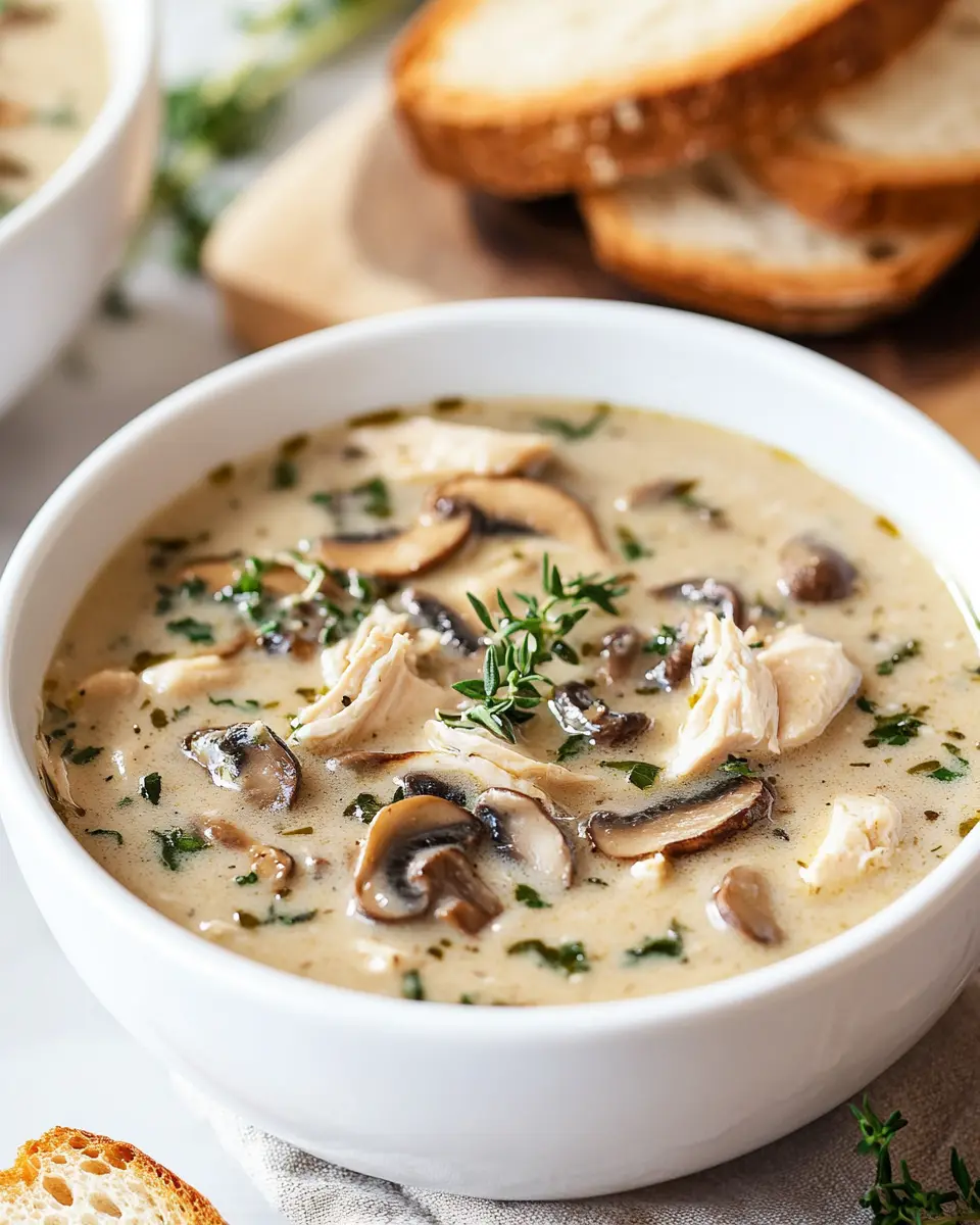 Easy Rotisserie Chicken and Mushroom Soup First Image First Image