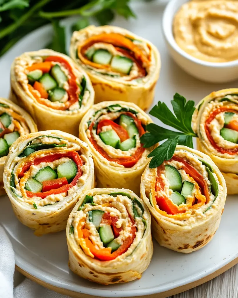 Hummus Veggie Pinwheels First Image First Image