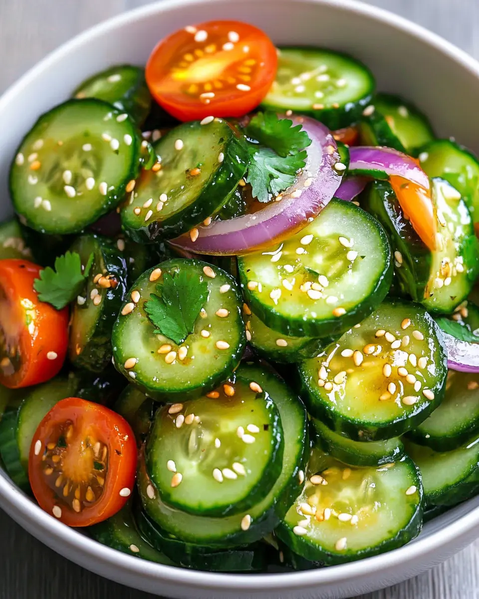 Keto Asian Cucumber Salad First Image First Image