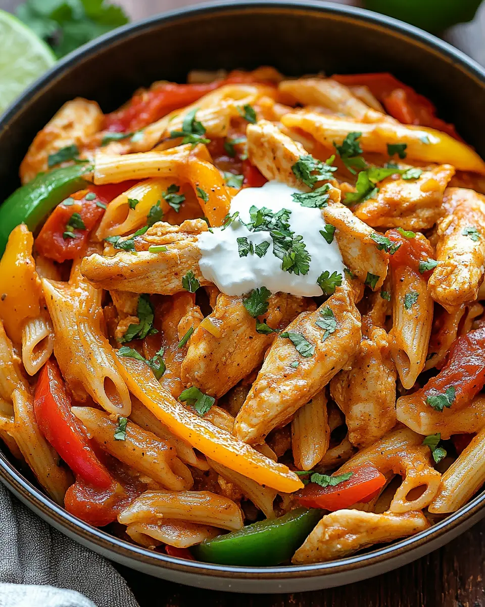 One Pot Chicken Fajita Pasta First Image First Image
