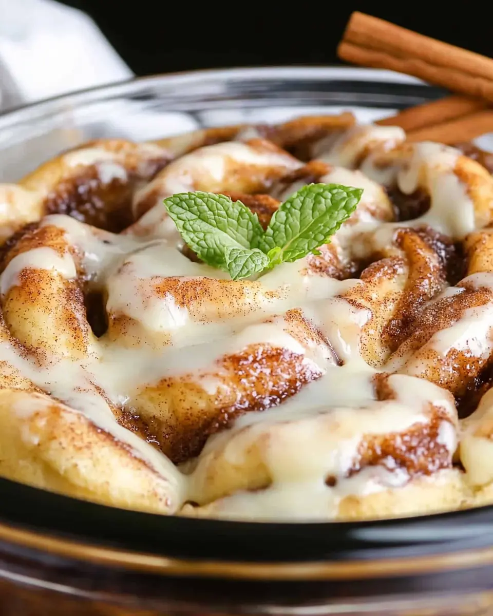 Crock Pot Cinnamon Roll Casserole First Image First Image