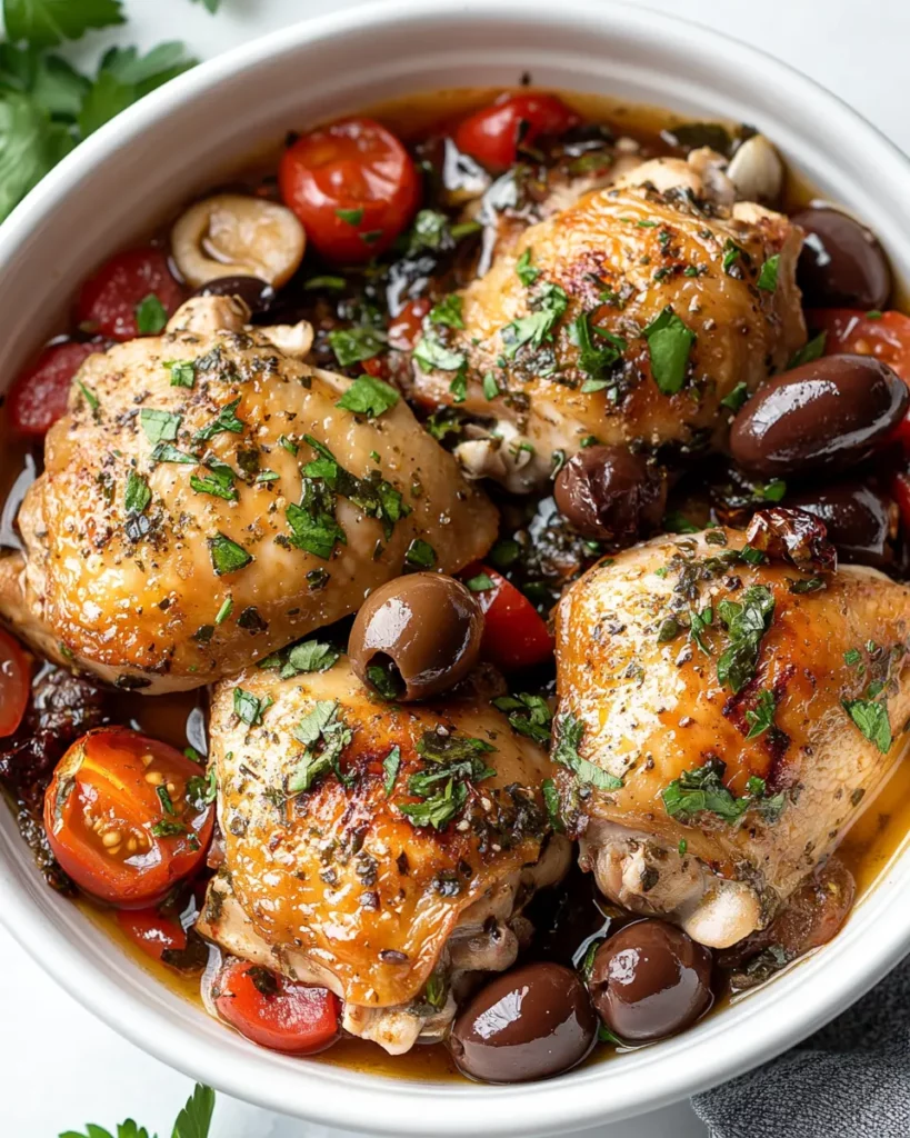 Crockpot Mediterranean Chicken Thighs First Image First Image