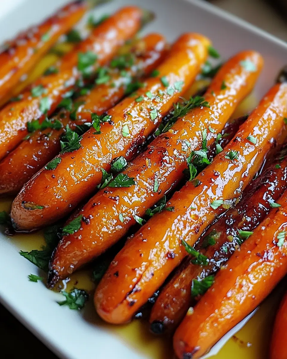 Honey Garlic Butter Roasted Carrots First Image First Image