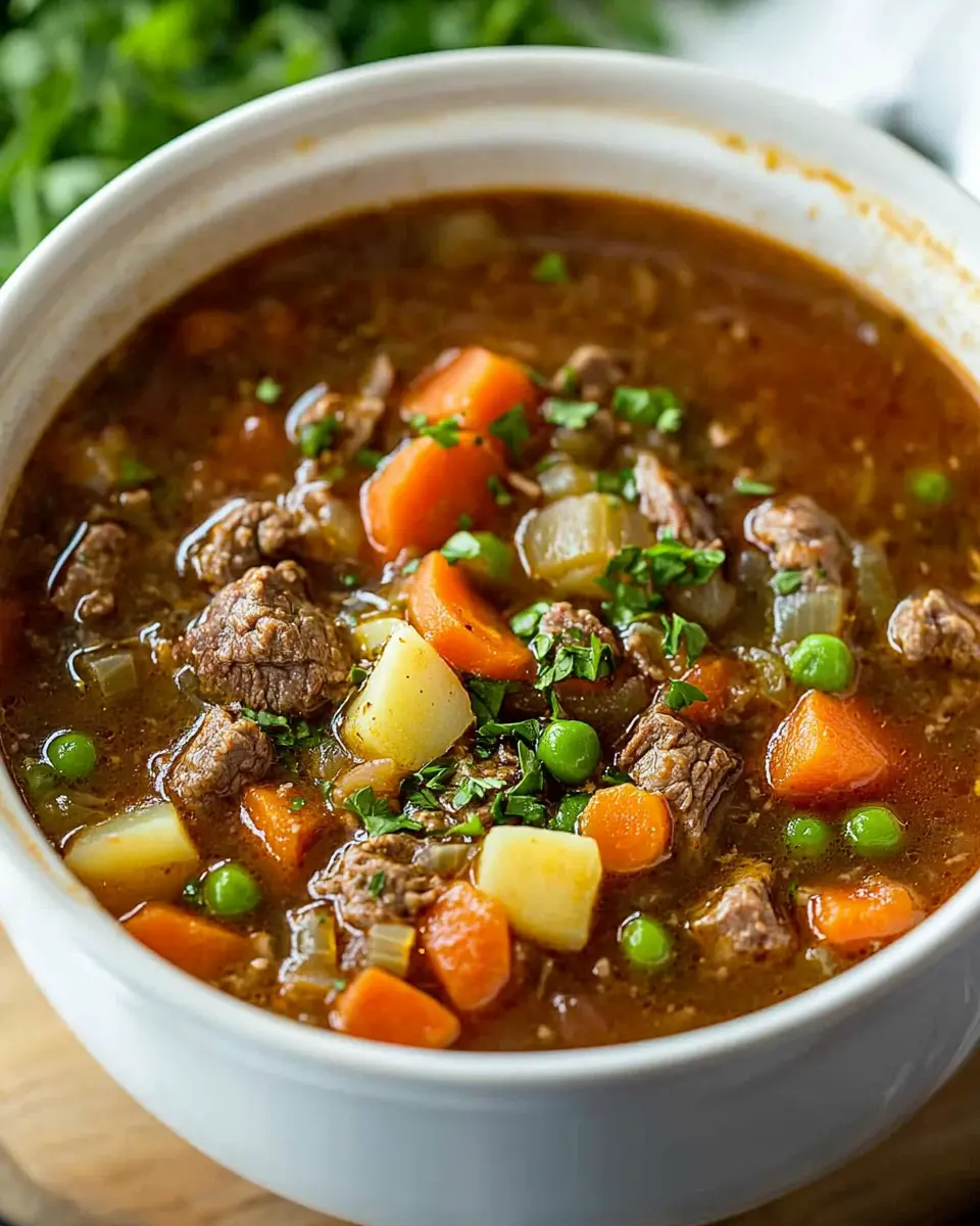 Crockpot Vegetable Beef Soup First Image First Image