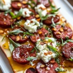 Chorizo, Honey & Goat Cheese Flatbread First Image First Image