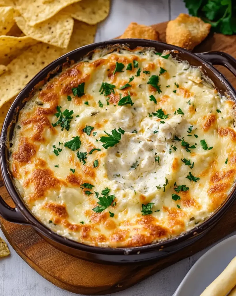 Baked Cheesy Chicken Alfredo Dip First Image First Image